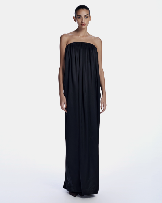 Lizin Silk Dress Black