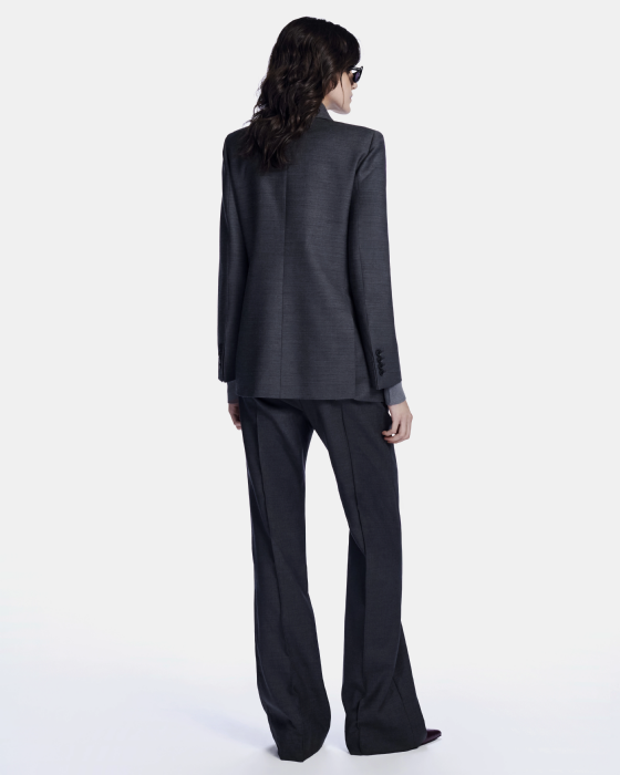 Lidia Wool Blazer Gris Mélangé