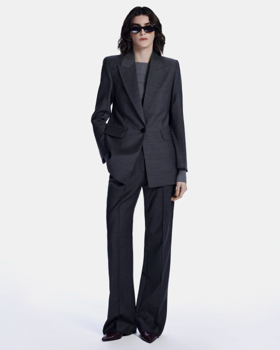 Lidia Wool Blazer Gris Mélangé