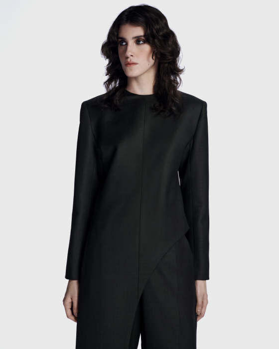 Lilostit Wool Blouse Deep Green