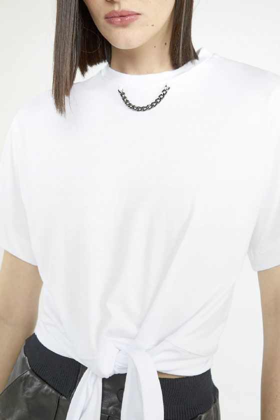  Eliya Knit T-Shirt White