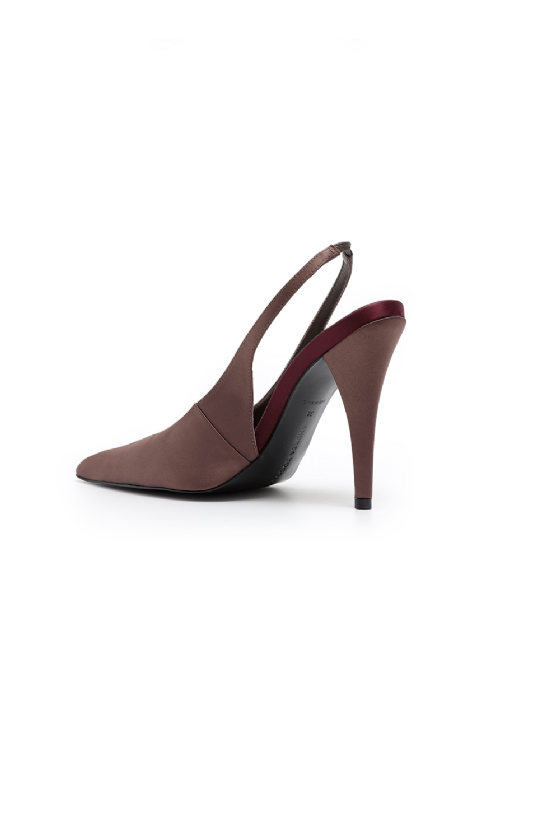 Loiza Satin Pump Clay Brown-Aubergine