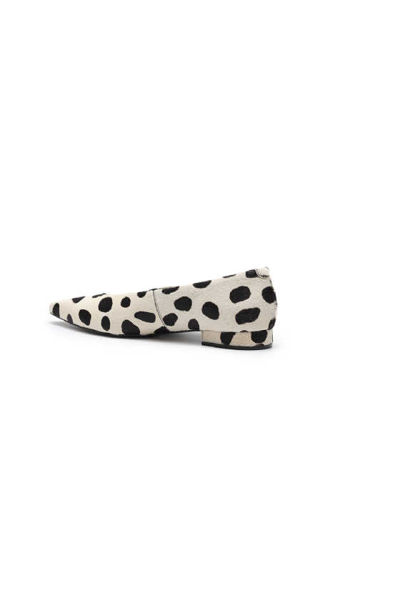 Magrita Leather Flat Off White-Black