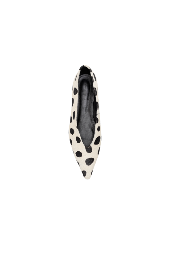 Magrita Leather Flat Off White-Black