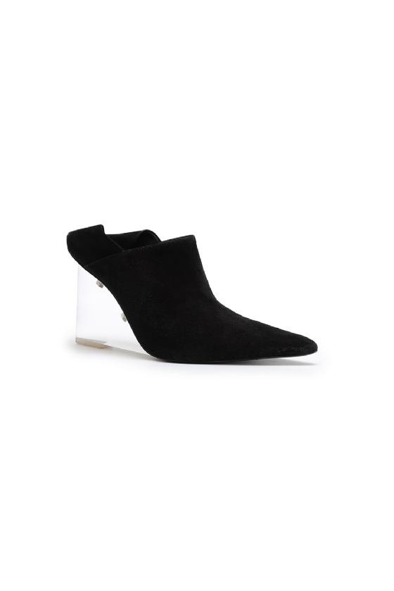 Malai Chamois Mule Black