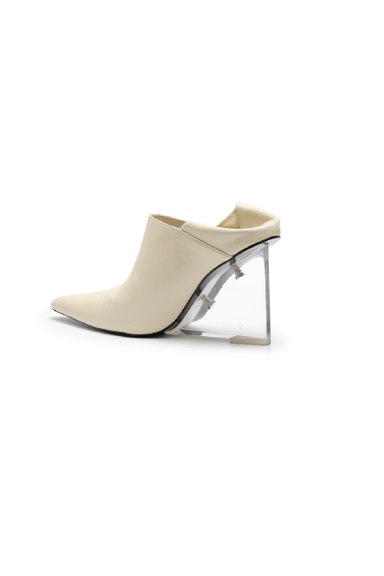 Malai Leather Mule White