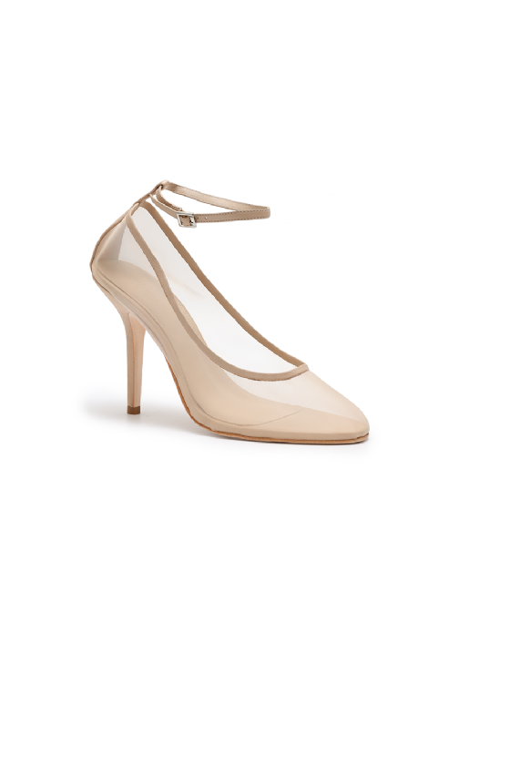 Minju Mesh Pumps Light Pink