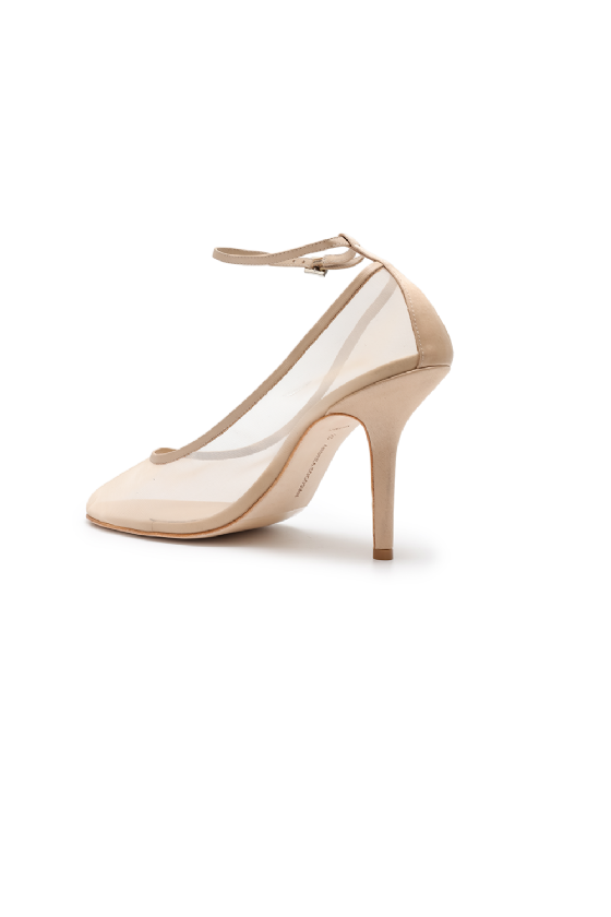 Minju Mesh Pumps Light Pink
