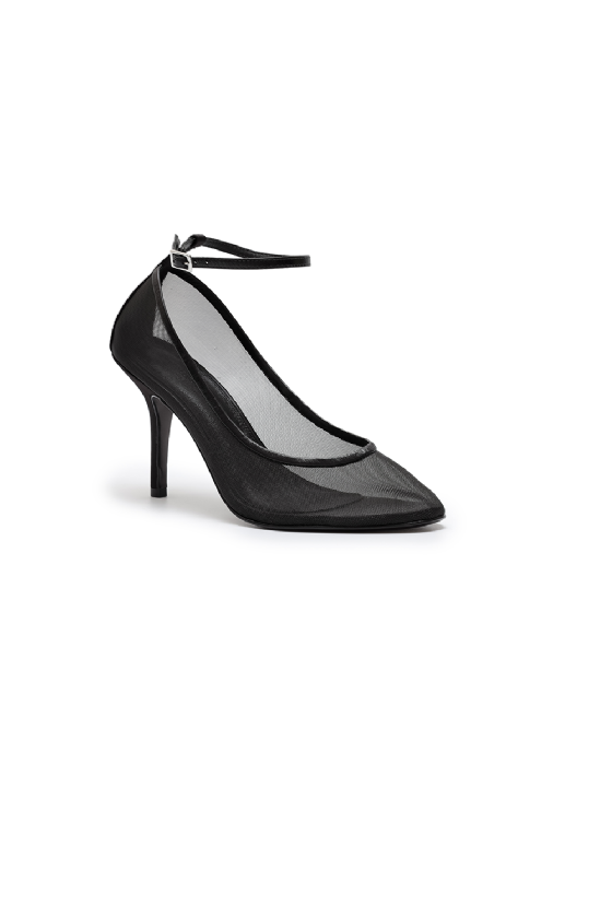 Minju Mesh Pumps Black