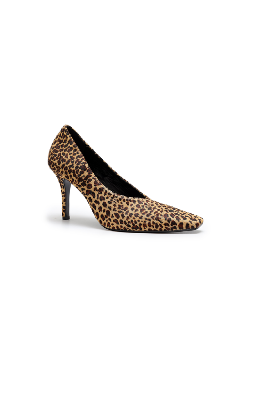 Merny Leather Pumps Etoupe-Brown