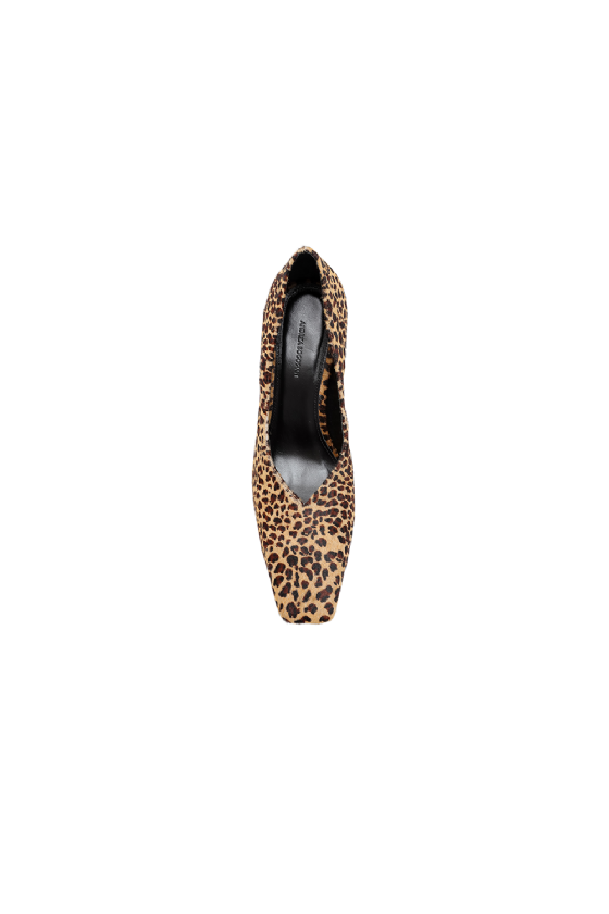 Merny Leather Pumps Etoupe-Brown
