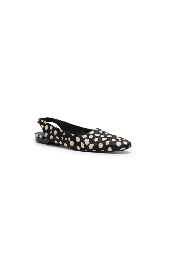 Molity Leather Flats Black-Off White
