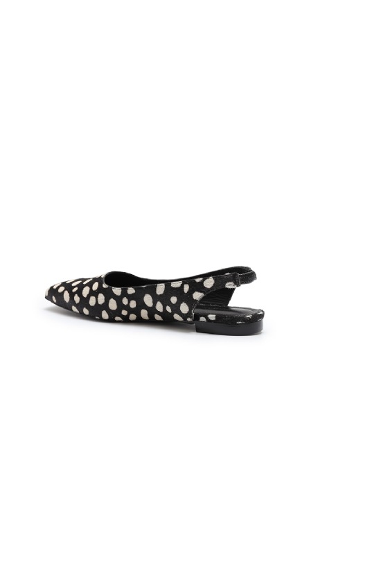 Molity Leather Flats Black-Off White