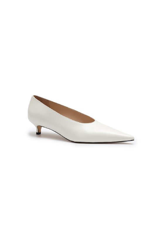 Mamery Leather Pumps White