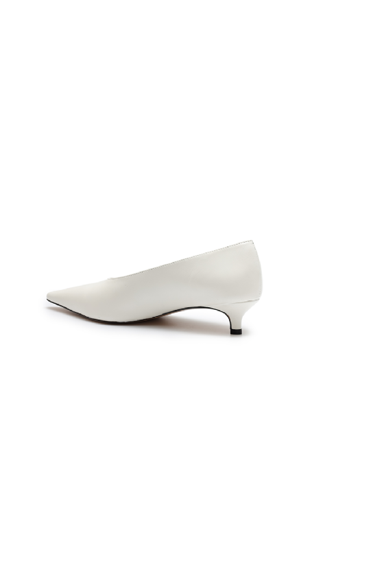 Mamery Leather Pumps White