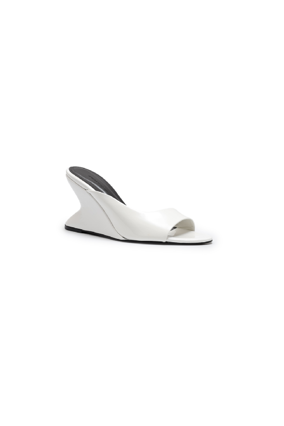 Mouv patent Leather Sandal White