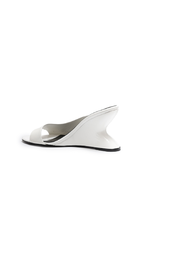 Mouv patent Leather Sandal White