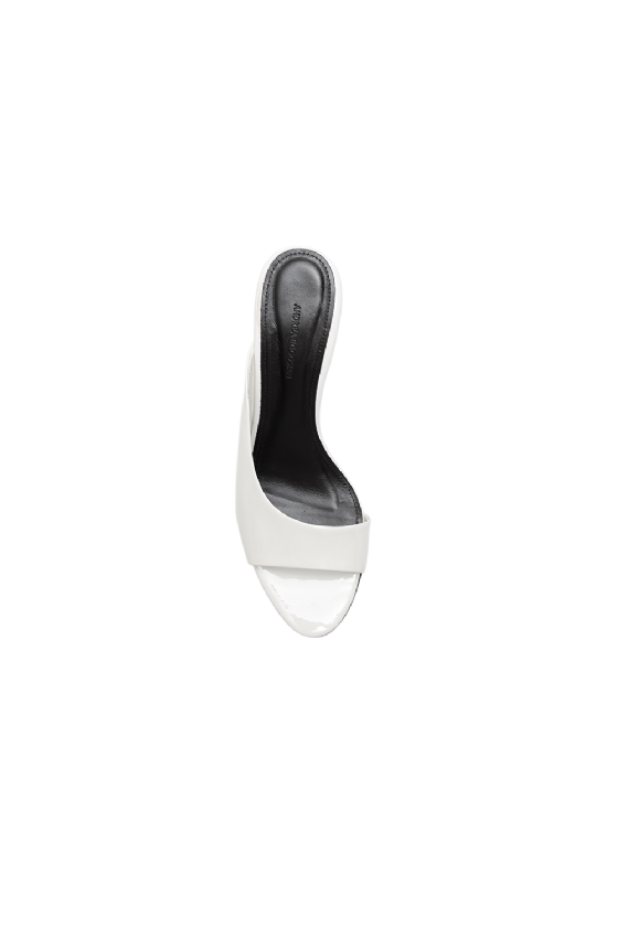 Mouv patent Leather Sandal White