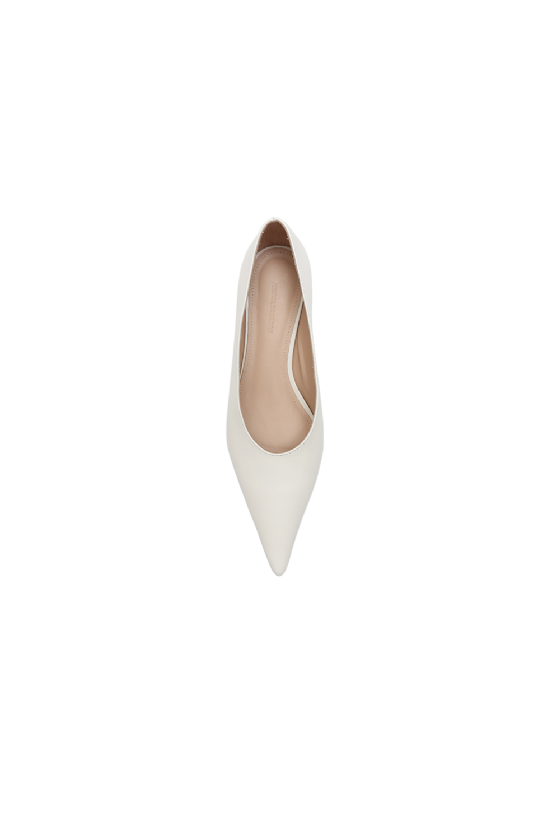 Mamery Leather Pumps White