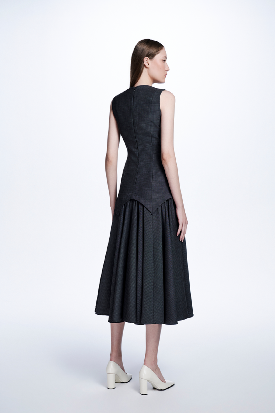 Marimar Wool Dress Stone Melange