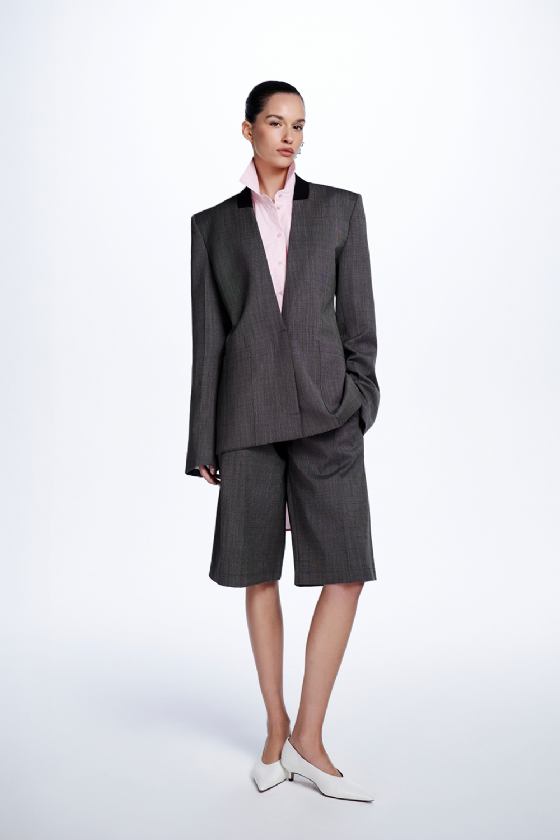 Blazer Wool Cv Mince Coal Brown