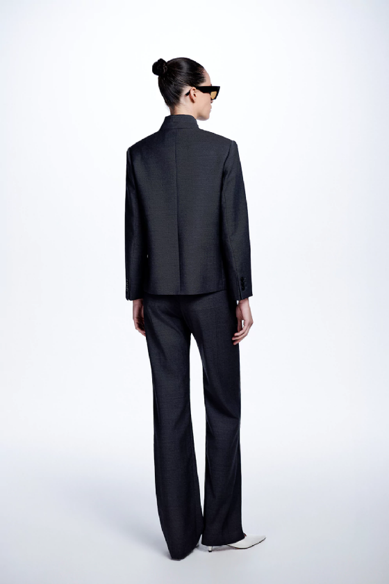 Blazer Wool F Musca Melange Gris
