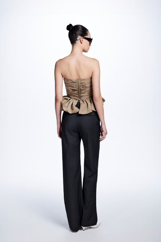 Monata Wool Trousers Melange Gris