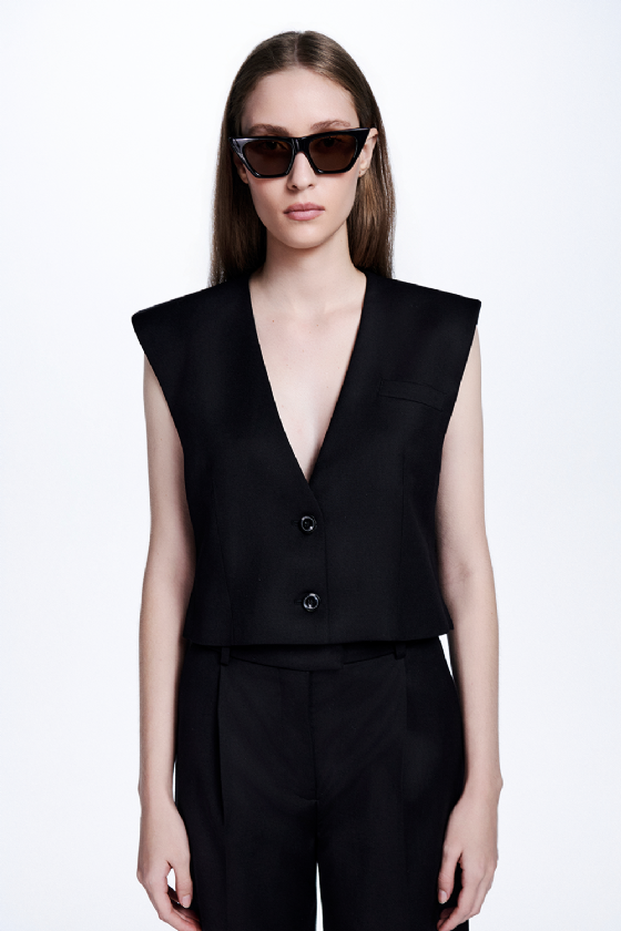 Maze Wool Trousers Black