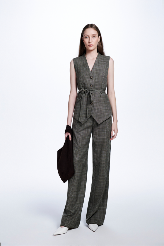 Pc Moux Wool Vest Olive - Gris