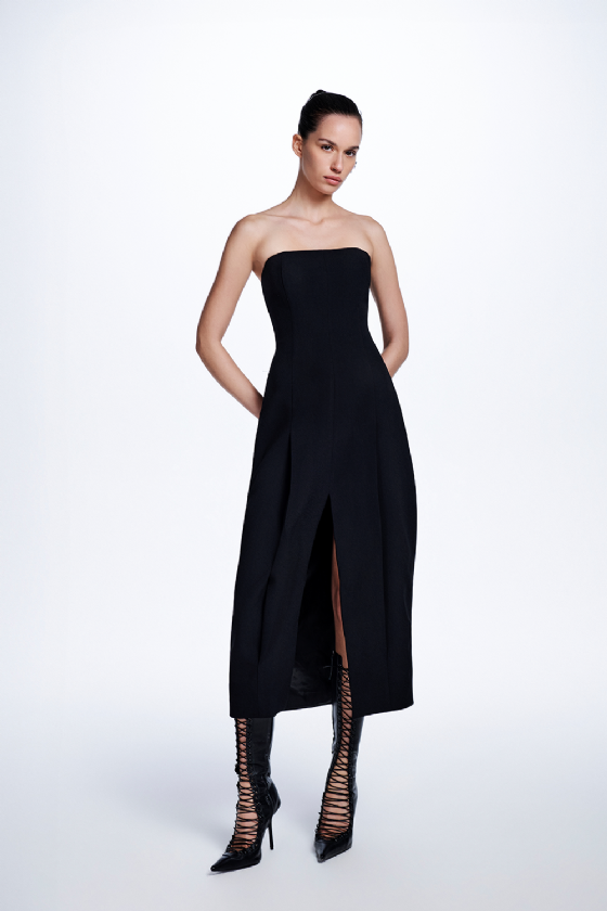  Tri-Misin Crepe Dress Black