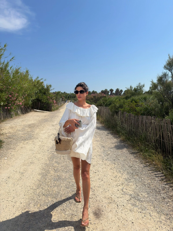 Maria Satin Jacquard Dress Off White