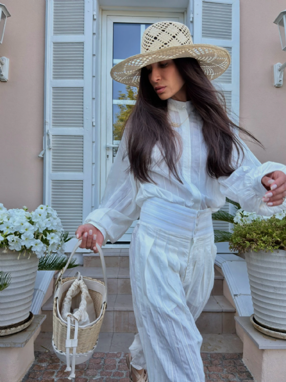 L Millib Voile Shirt Off White
