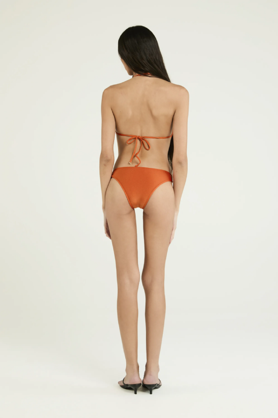 Jatez Knit One-Piece Swimsuit Paprica