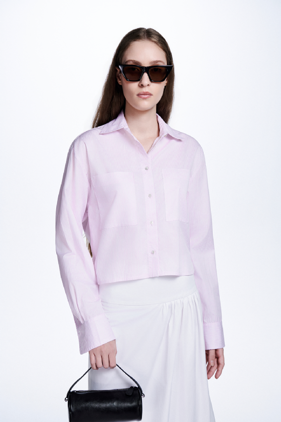Mori  Cotton Twill Shirt White