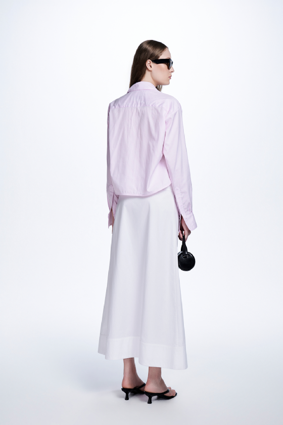 Mori  Cotton Twill Shirt White
