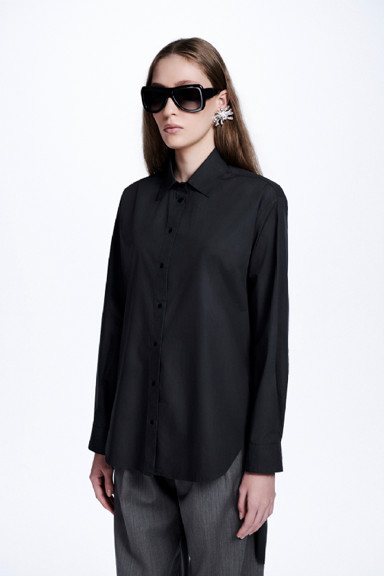 Mismarty Poplin Shirt Deep Carbon
