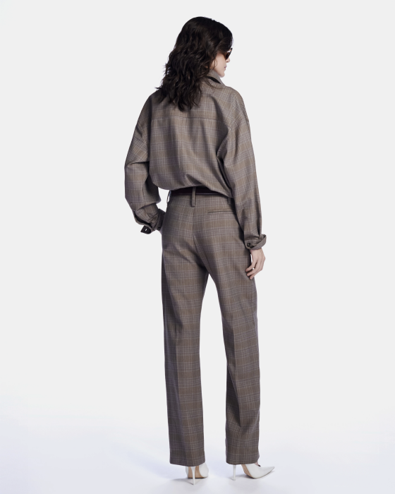 Linat Wool Trousers Funghi