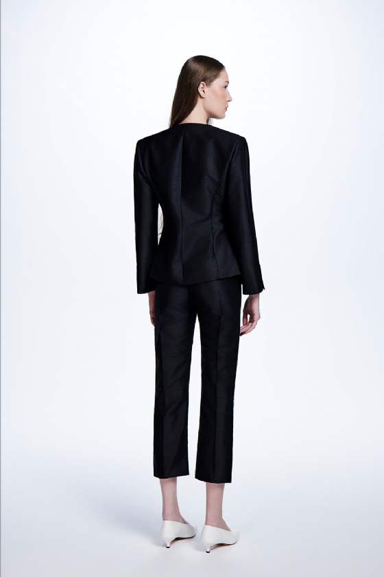 Marga Shantung Blazer Black