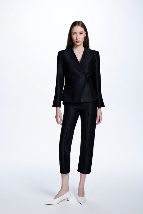 Marga Shantung Blazer Black