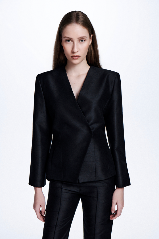 Mitla Shantung Trousers Black