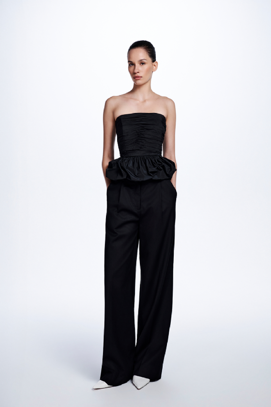 Miski Taffeta Top Black