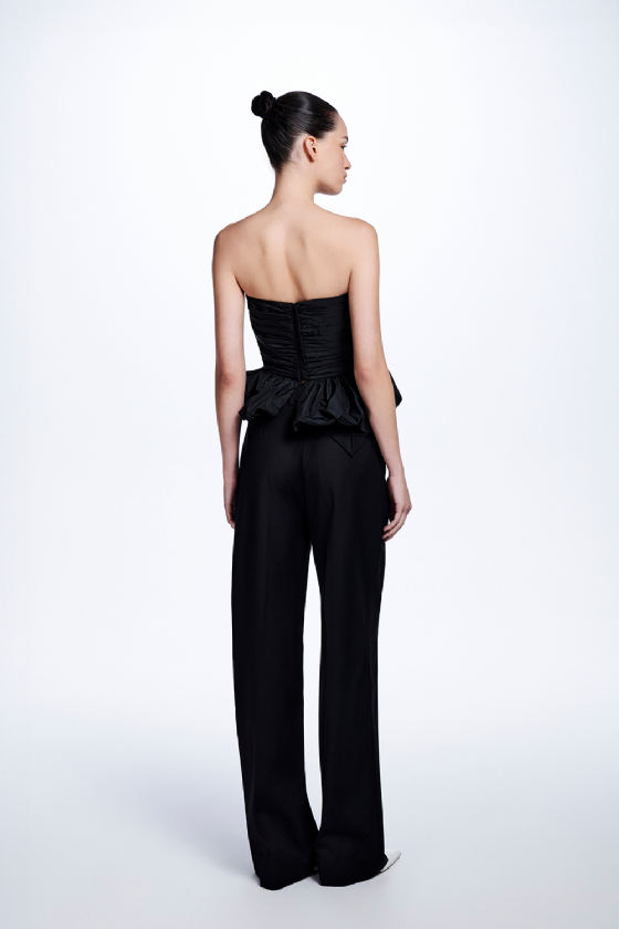 Miski Taffeta Top Black