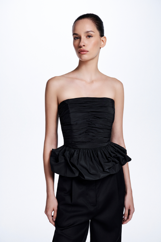 Miski Taffeta Top Black