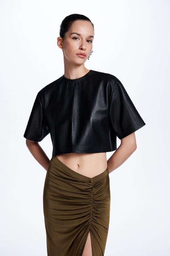 Menes Jersey Skirt Golden Brown