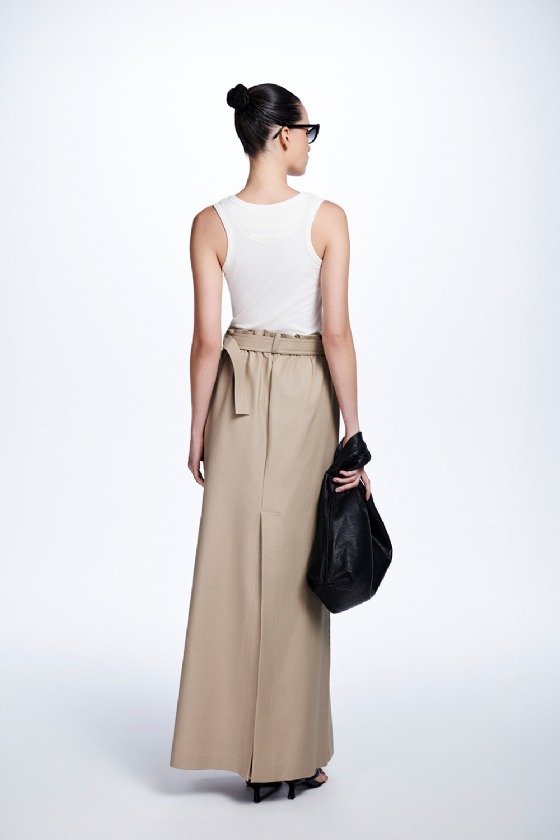 Mene Ribbed Knit Tank Top Off White