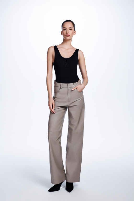 Malie Ribbed Knit Bodysuit Black