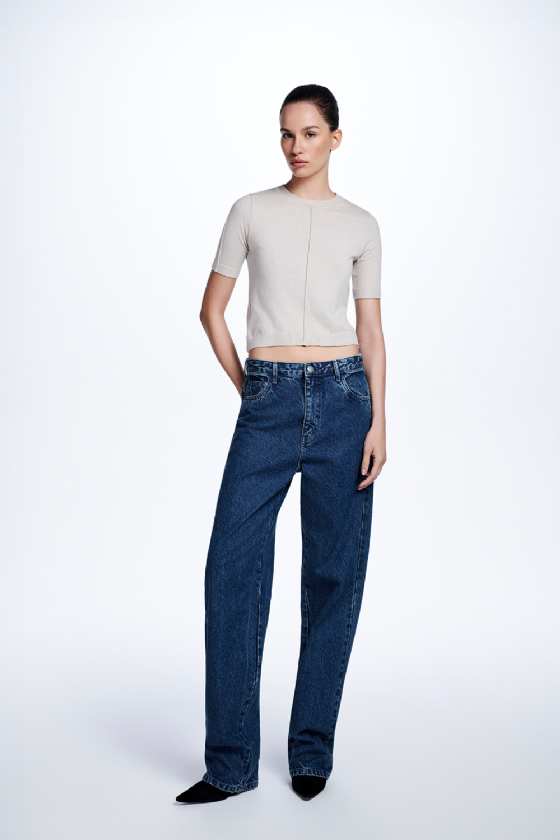Majin Knit Top Melange Etoupe
