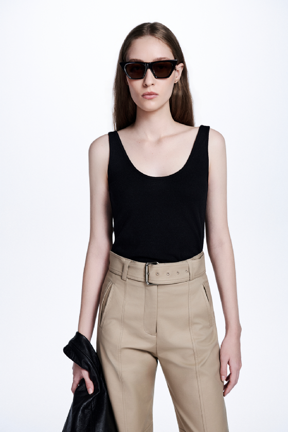 Mosali Knit Tank Top Black
