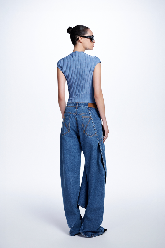 Milvi Knit Bodysuit Light Blue