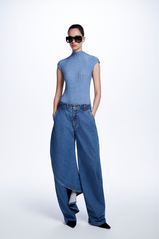 Milvi Knit Bodysuit Light Blue